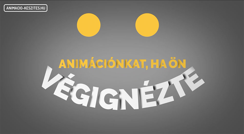 Tipográfia animáció: Animációnkat, ha Ön végignézte